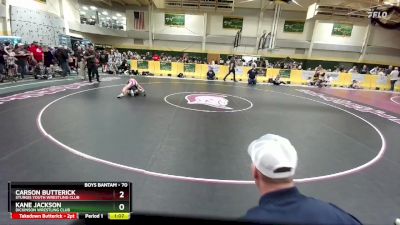 70 lbs Quarterfinal - Carson Butterick, Sturgis Youth Wrestling Club vs Kane Jackson, Dickinson Wrestling Club