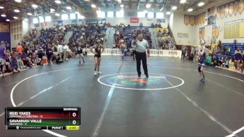 106 lbs Semifinals (8 Team) - Reid Yakes, Zephyrhills Christian vs Savannah Valle, Hernando