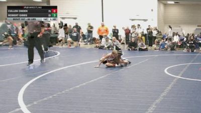 80 lbs Round Of 16 - Cullen Ondek, PA vs Robert Gibbs, GA