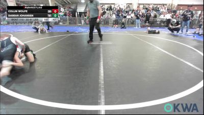 55-61 lbs Quarterfinal - Collin Wolfe, Shelton Wrestling Academy vs Damian Johansen, Texans Wrestling Club