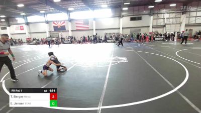 57 lbs Rr Rnd 1 - Taig Berger, Manu vs Easton Jensen, Bear Wrestling Club