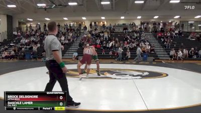 184 lbs Quarterfinal - Daschle Lamer, Cal Poly vs Brock Delsignore, Little Rock