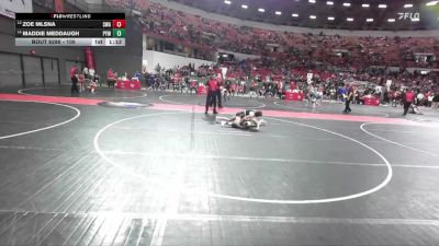 105 lbs Cons. Semi - Maddie Meddaugh, Pec-Argyle Youth Wrestling vs Zoe Mlsna, Sarbacker Wrestling Academy