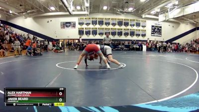 215 lbs Cons. Round 5 - Alex Hartman, Alliance High School vs Jakeb Beard, Louisville