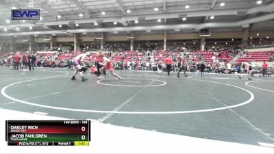 145 lbs Semifinal - Oakley Rich, Dodge City vs Jacob Fahlgren, Tonganoxie