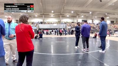 Girls 165 lbs 1st Place Match - Piper Fowler, Cleveland High School vs Janiya Johnson, Kirkwood High School