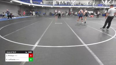 184 lbs Consi Of 16 #1 - Justin Phillips, Virginia vs Gage LaPlante, Army Prep