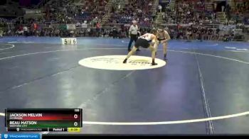 195 lbs 3rd Place Match - Jackson Melvin, Dickinson vs Beau Matson, Watford City