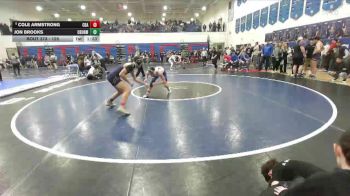 126 lbs Cons. Round 4 - Cole Armstrong, Coeur D Alene vs Jon Brooks, Columbia (Burbank)