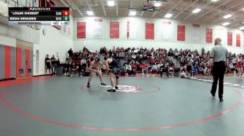 165 lbs Quarterfinal - Logan Shubert, Chardon vs Brian Denamen, West Geauga