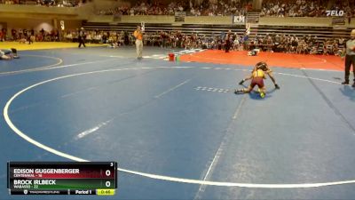 88 lbs Semis (4 Team) - Edison Guggenberger, Centennial vs Brock Irlbeck, Wabasso