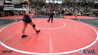 145 lbs Rr Rnd 1 - Shelby Correa, Team Tulsa Wrestling Club vs Tylee Johnson, Checotah Matcats
