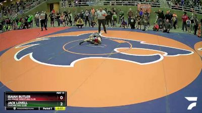 92 lbs Champ. Round 1 - Isaiah Butler, All-Phase Wrestling Club vs Jack Lovell, Cascade Mat Club