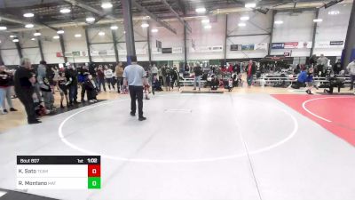 61 lbs Quarterfinal - Kingston Sato, Team Aggression vs Ritchy Montano, Mat Rats Rebooted