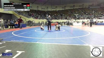 84 lbs Consi Of 8 #1 - Maylie Rivas, Norman Jr High vs Madison Stow, F-5 Grappling