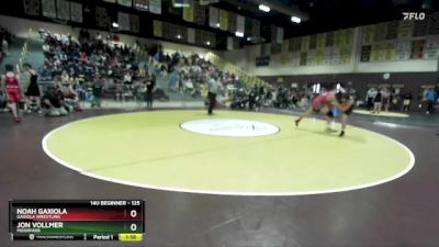 125 lbs Round 1 - Jon Vollmer, Moorpark vs Noah Gaxiola, Gaxiola Wrestling