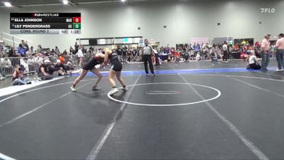 145 lbs Cons. Round 3 - Ella Johnson, Marysville vs Lily Pendergrass, Ark City