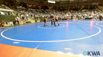 67 lbs Consolation - Tsu-tli Christie-Vangen, Hilldale Youth Wrestling Club vs Amos Barker, Tecumseh Youth Wrestling