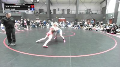 Quarters - Lillie VanSiegman, Pioneer Grappling Academy vs Claire Hume, Whatcom Wrestling Academy