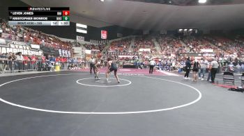 165 lbs Quarterfinal - Kristopher Monroe, Nickerson HS vs Leven Jones, Rose Hill HS