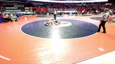 3A 144 lbs Semifinal - Brayden Swanson, Oswego (H.S.) vs Zach Stewart, Aurora (Marmion Academy)