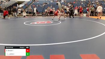 123 lbs Quarterfinal - Levi Johns, Bluffton vs Dominic Brown, Howe Wrestling School