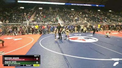 53 lbs Champ. Round 1 - Padyn Hays, Riverton USA Wrestling vs Brycen Adams, Touch Of Gold Wrestling Club