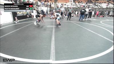 80 lbs Rr Rnd 3 - Mason McDaniel, Chickasha Youth Wrestling vs Paxtyn McGilbert, Midwest City Bombers Youth Wrestling Club