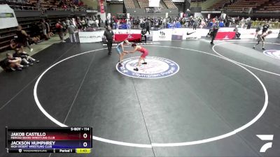 114 lbs 1st Place Match - Jakob Castillo, Merced Bears Wrestling Club vs Jackson Humphrey, High Desert Wrestling Club