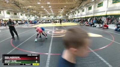 70 lbs Cons. Round 7 - Zion Anderson, Sheridan Wrestling Club vs Brody Rude, Redfield Youth Wrestling