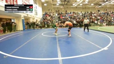 Boys 215 lbs Champ. Round 1 - Josiah Rosales, Gonzales Boys vs Romeo Curiel, Sacred Heart&nbsp;Boys