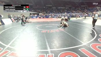 4A Boys 150 lbs 1st Place Match - Riley Barrett, Philomath Boys vs Vance Nelson, Pendleton Boys