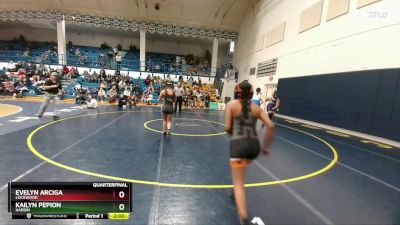 110 lbs Quarterfinal - Evelyn Arciga, Lockwood vs Kailyn Pepion, Hardin