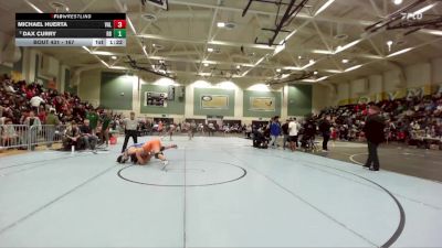 167 lbs Quarterfinal - Dax Curry, Rancho Bernardo vs Michael Huerta, Vallhalla