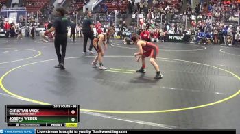 95 lbs Champ. Round 1 - Christian Wick, Wrestling University vs Joseph Weber, Quincy WC