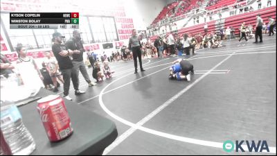 58 lbs Round Of 16 - Kyson Copelin, Newkirk Takedown Club vs Winston Bolay, Perry Wrestling Academy