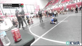 58 lbs Round Of 16 - Kyson Copelin, Newkirk Takedown Club vs Winston Bolay, Perry Wrestling Academy