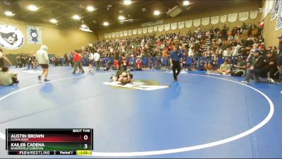 150 lbs Champ. Round 3 - Austin Brown, Clovis West vs Kaileb Cadena, Bakersfield Christian