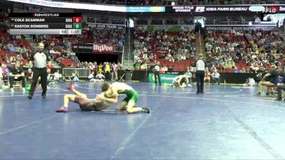 1A-132 lbs Cons. Round 4 - Easton Sonberg, Osage vs Cole Scamman, Shenandoah