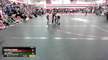 55 lbs Champ. Round 1 - Jax Boyd, Odessa Youth Wrestling vs Archer Morris, Butler Youth Wrestling Club