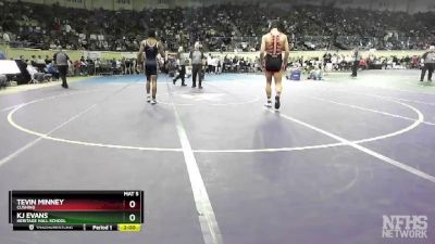 4A-150 lbs Quarterfinal - KJ Evans, Heritage Hall School vs Tevin Minney, Cushing