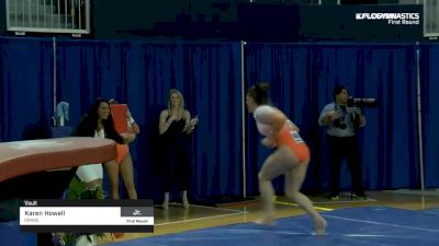 Karen Howell - Vault, Illinois - 2019 NCAA Gymnastics Regional Championships - Michigan