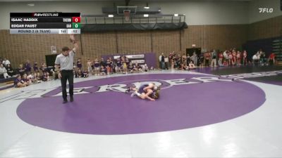 80 lbs Round 2 (6 Team) - Isaac Haddix, Thermopolis Middle School vs Edgar Faust, Saratoga Middle School