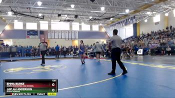 126 lbs Semifinal - Emma Burke, North Pontotoc High School vs Jaylah Anderson, Ocean Springs