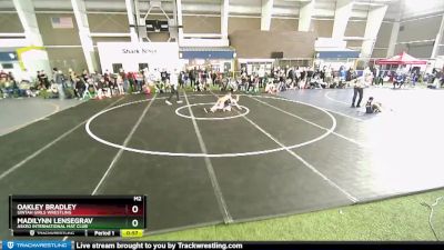 57 lbs Round 2 - Madilynn Lensegrav, Askeo International Mat Club vs Oakley Bradley, Uintah Girls Wrestling