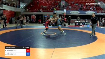 87 lbs Quarterfinal - Ben Provisor, Nittany Lion Wrestling Club vs Jaime Miranda, Marines