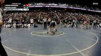 1A 157 lbs Quarterfinal - Landon Browning, Tarboro High School vs Michael Mauro, Bradford Preparatory School
