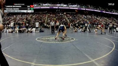 1A 157 lbs Quarterfinal - Landon Browning, Tarboro High School vs Michael Mauro, Bradford Preparatory School