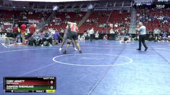 3A-285 lbs Champ. Round 2 - Dawson Rheingans, North Scott vs Cory Arnett, Fort Madison