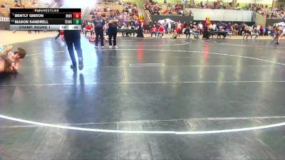 160 lbs Champ. Round 1 - Bently Gibson, Mavericks Wrestling Club vs Mason Sandrell, Williamson Co Wrestling Club